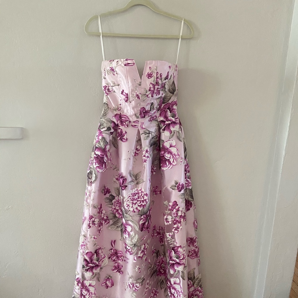 Strapless floral Bhldn dress